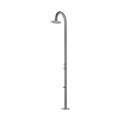 Outdoor Shower with Foot Spout Rinse Brushed