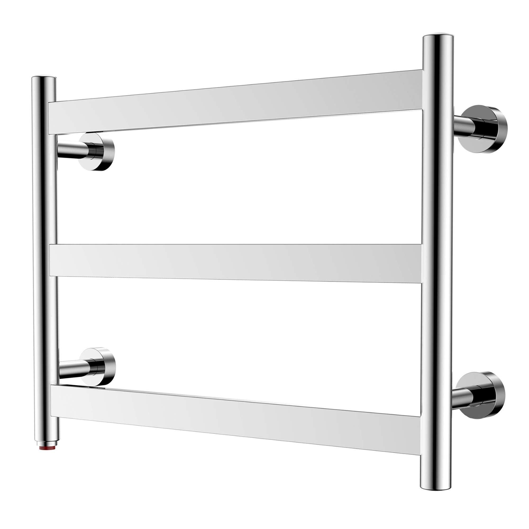 Towel Warmer 3 Flat Bar 24"x18" Wall-Mounted Hardwired/Plug-In Mirror Polish