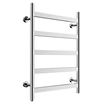 Towel Warmer 5 Flat Bar 24"x32" Wall-Mounted, Hardwired/Plug-In Brushed Polish