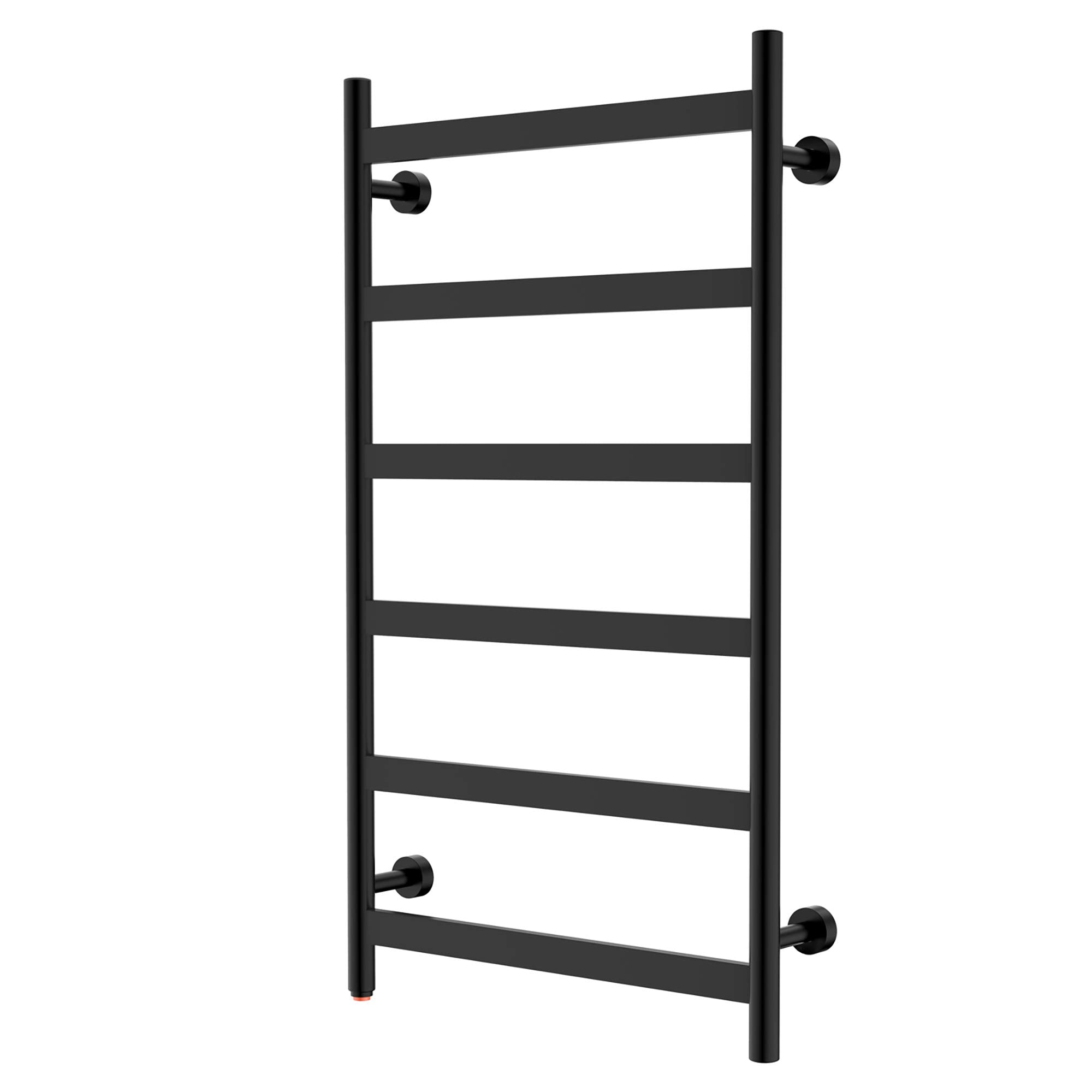 Towel Warmer 6 Flat Bar 24"x42" Wall-Mounted, Hardwired/Plug-In Matte Black