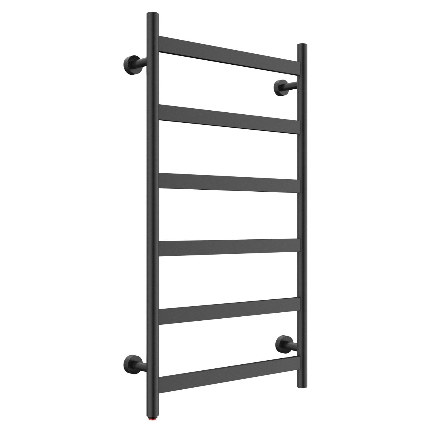 Towel Warmer 6 Flat Bar 24"x42" Wall-Mounted, Hardwired/Plug-In Matte Black