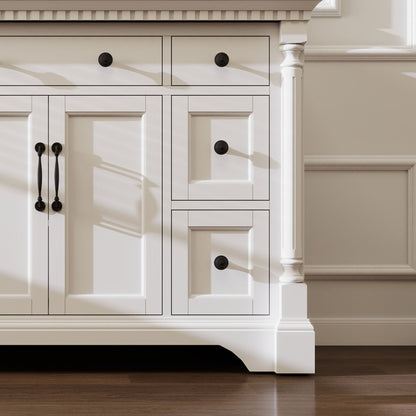 Acro 48" Single Sink Freestanding Bath Vanity with Stone Top, Solid Wood, Soft-Close, Assembled