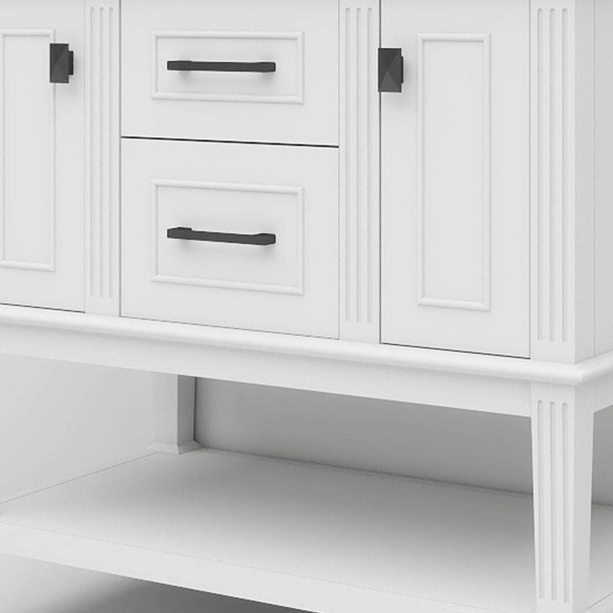 Bosun 36" Single Sink Freestanding Bath Vanity with Stone Top, Solid Wood, Soft-Close, Assembled