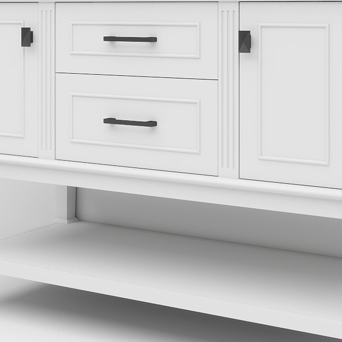 Bosun 48" Single Sink Freestanding Bath Vanity with Stone Top, Solid Wood, Soft-Close, Assembled
