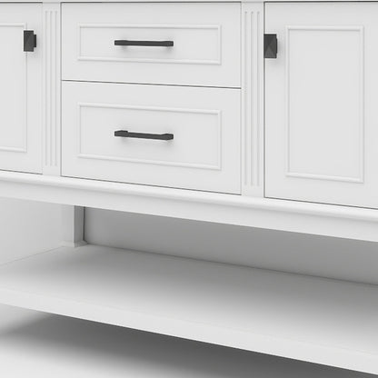 Bosun 48" Single Sink Freestanding Bath Vanity with Stone Top, Solid Wood, Soft-Close, Assembled