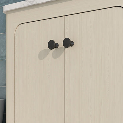Canyon 24" Single Sink Freestanding Bath Vanity with Stone Top, Solid Wood, Soft-Close, Assembled