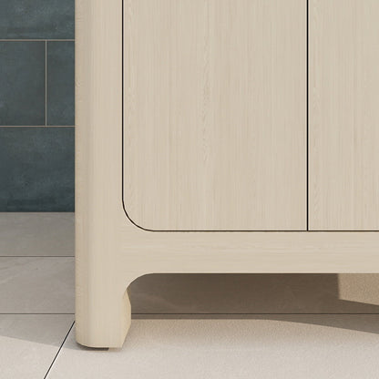 Canyon 24" Single Sink Freestanding Bath Vanity with Stone Top, Solid Wood, Soft-Close, Assembled