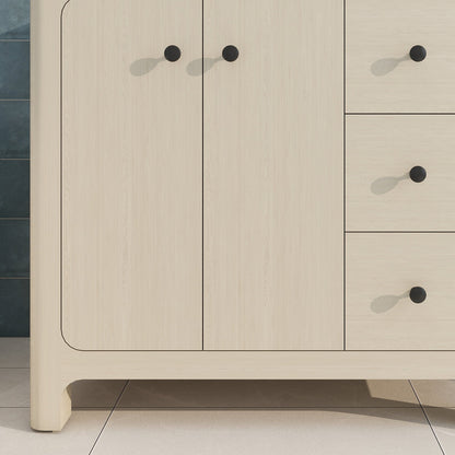 Canyon 36" Single Sink Freestanding Bath Vanity with Stone Top, Solid Wood, Soft-Close, Assembled
