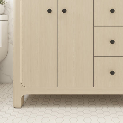 Canyon 36" Single Sink Freestanding Bath Vanity with Stone Top, Solid Wood, Soft-Close, Assembled