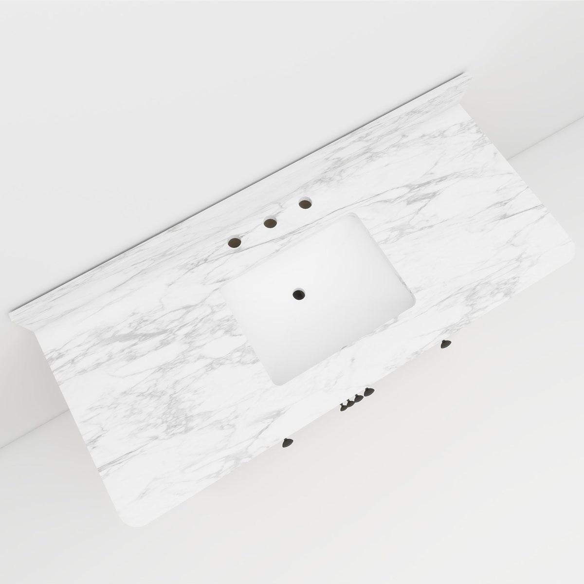 Canyon 48" Single Sink Freestanding Bath Vanity with Stone Top, Solid Wood, Soft-Close, Assembled