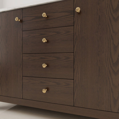 Canyon 48" Single Sink Freestanding Bath Vanity with Stone Top, Solid Wood, Soft-Close, Assembled