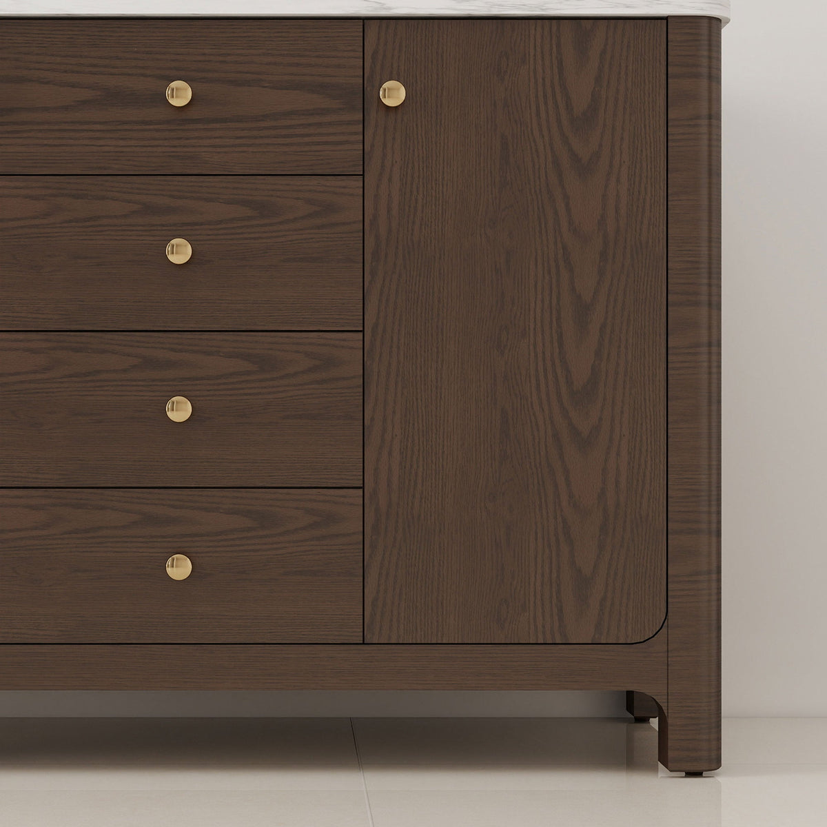 Canyon 48" Single Sink Freestanding Bath Vanity with Stone Top, Solid Wood, Soft-Close, Assembled