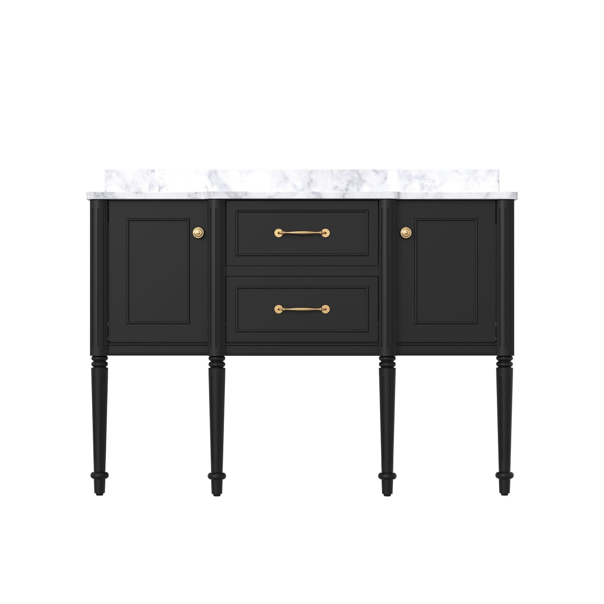 Modish 48" Single Sink Freestanding/Floating Bath Vanity with Stone Top, Solid Wood, Soft-Close, Assembled