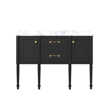 Modish 48" Single Sink Freestanding/Floating Bath Vanity with Stone Top, Solid Wood, Soft-Close, Assembled