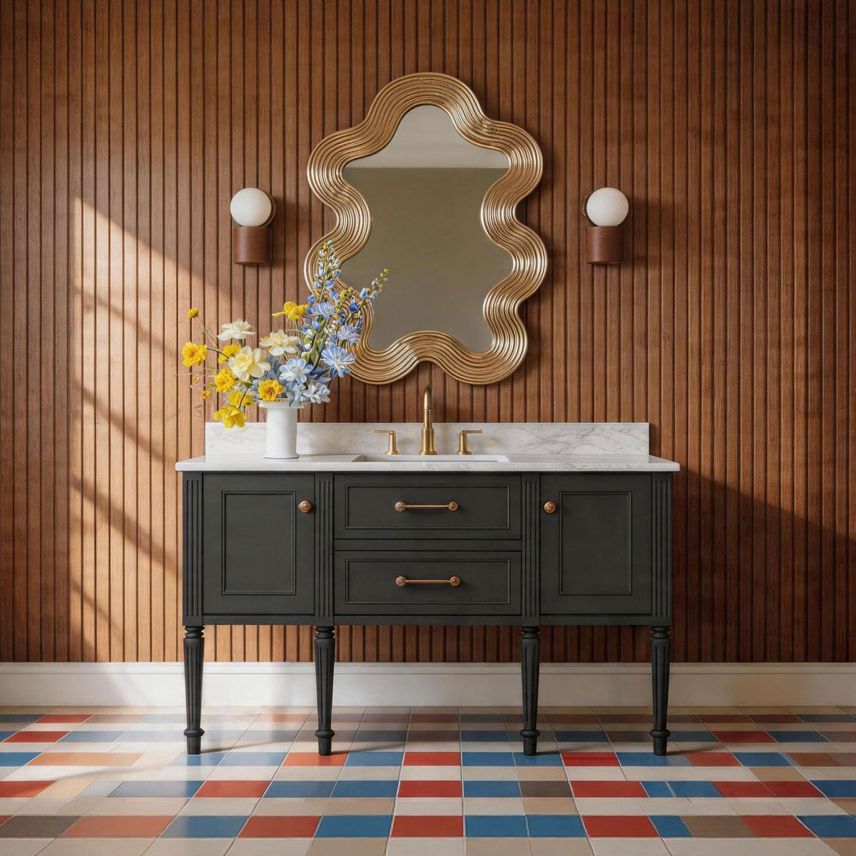 Modish 60" Single Sink Freestanding/Floating Bath Vanity with Stone Top, Solid Wood, Soft-Close, Assembled