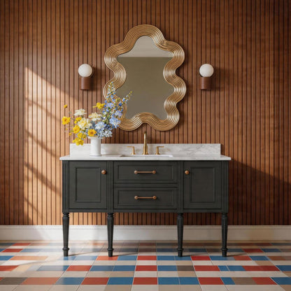 Modish 60" Single Sink Freestanding/Floating Bath Vanity with Stone Top, Solid Wood, Soft-Close, Assembled