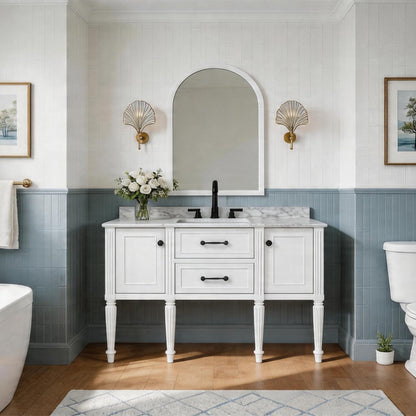 Modish 60" Single Sink Freestanding/Floating Bath Vanity with Stone Top, Solid Wood, Soft-Close, Assembled