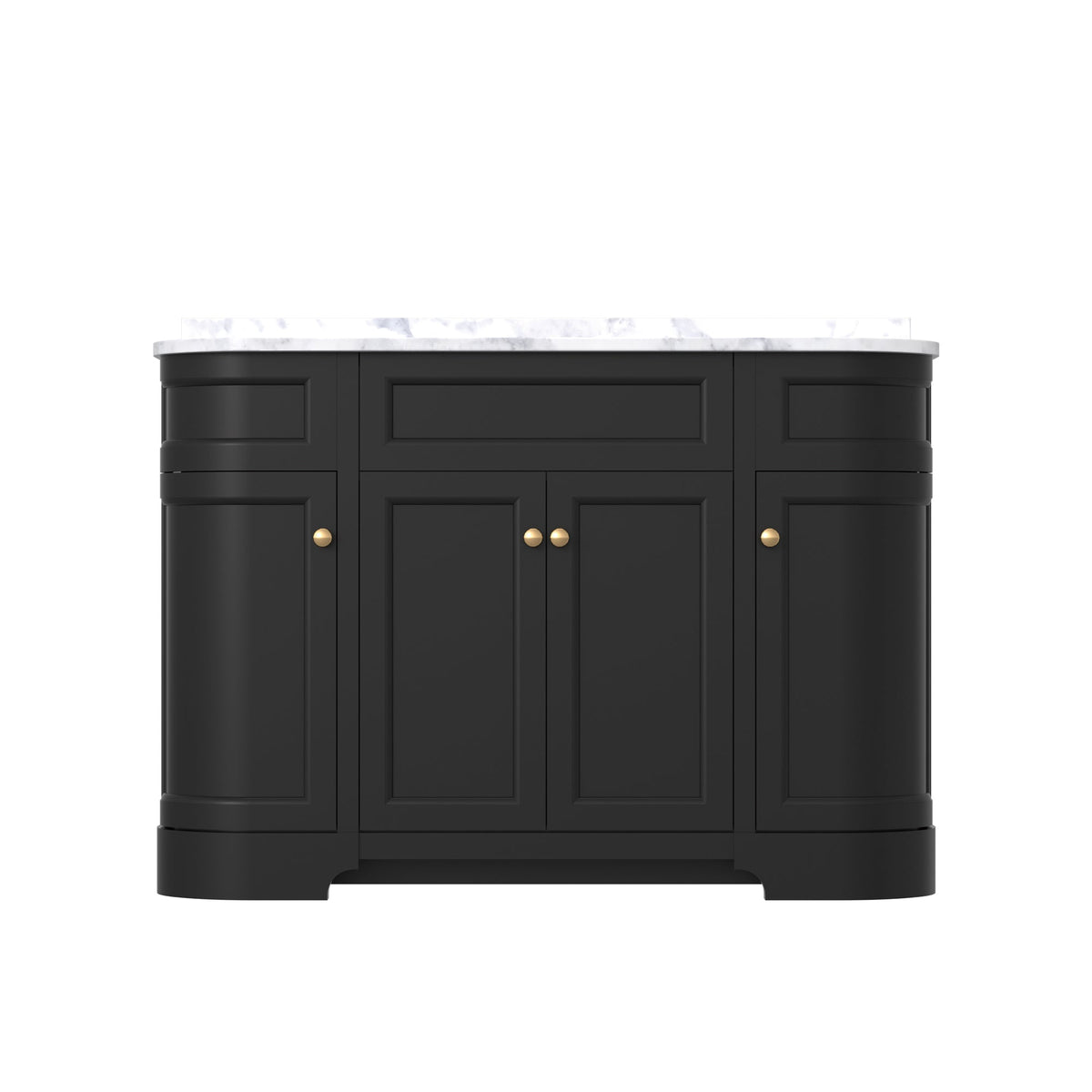 Opuluxe 48" Single Sink Freestanding Bath Vanity with Stone Top, Solid Wood, Soft-Close, Assembled