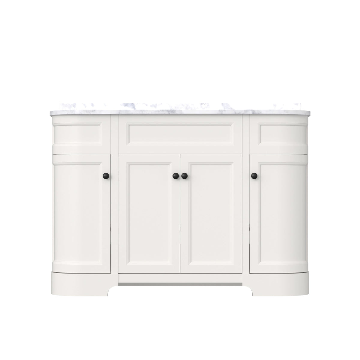 Opuluxe 48" Single Sink Freestanding Bath Vanity with Stone Top, Solid Wood, Soft-Close, Assembled