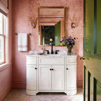 Opuluxe 48" Single Sink Freestanding Bath Vanity with Stone Top, Solid Wood, Soft-Close, Assembled