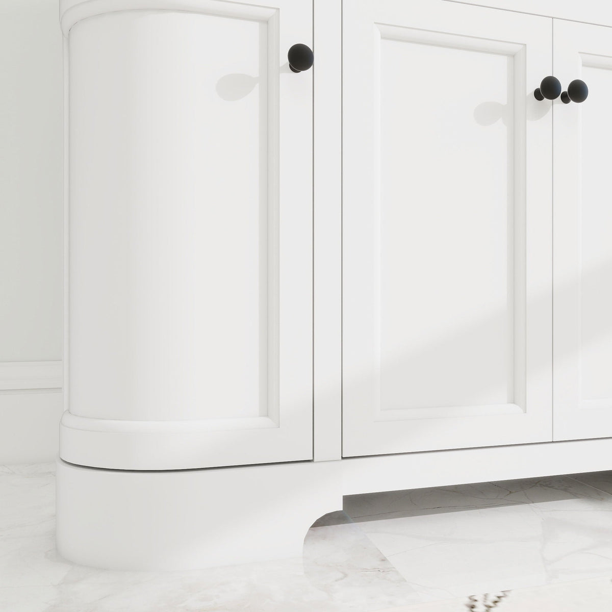Opuluxe 48" Single Sink Freestanding Bath Vanity with Stone Top, Solid Wood, Soft-Close, Assembled