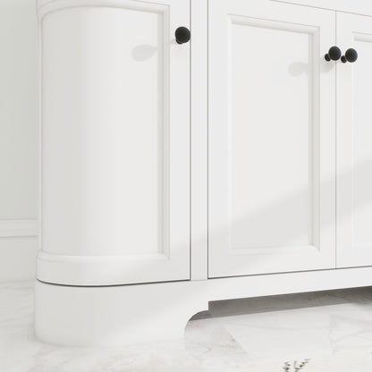 Opuluxe 48" Single Sink Freestanding Bath Vanity with Stone Top, Solid Wood, Soft-Close, Assembled