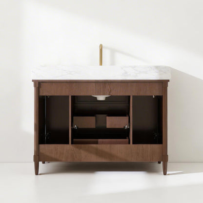 Vantara 48" Single Sink Freestanding Bath Vanity with Stone Top, Solid Wood, Soft-Close, Assembled