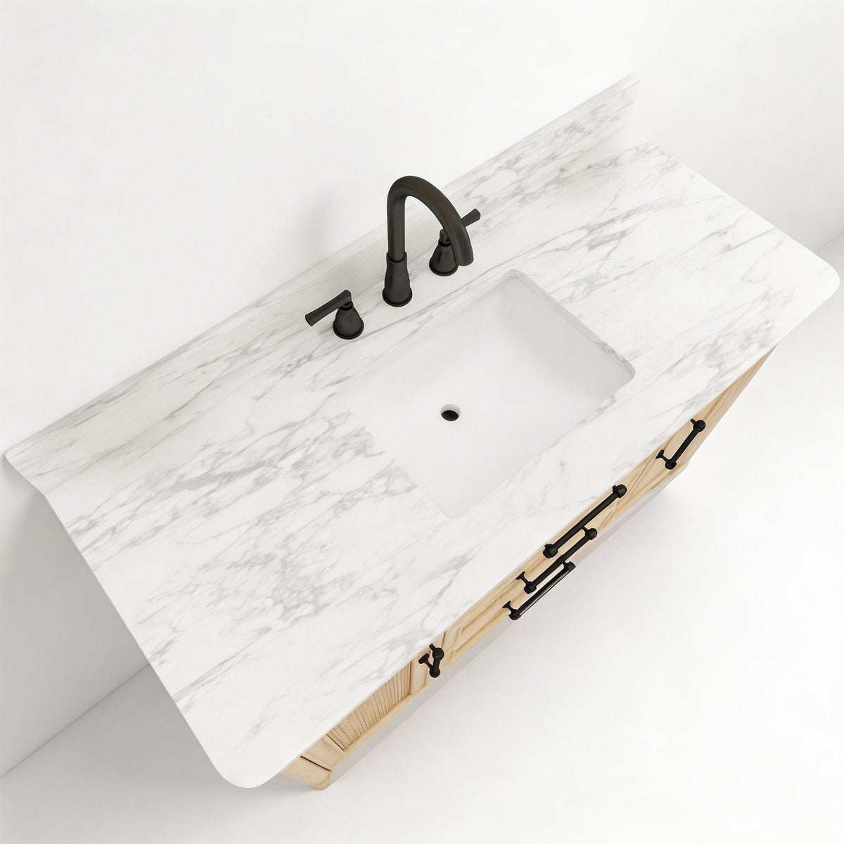 Vantara 48" Single Sink Freestanding Bath Vanity with Stone Top, Solid Wood, Soft-Close, Assembled