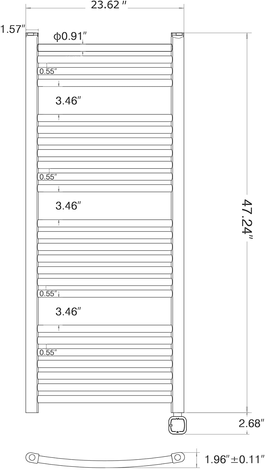 HEATGENE Large Electric Radiator Towel Warmer with Programmable Smart