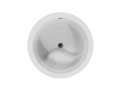 Freestanding Soaking Bathtub, Contemporary 41" Round Acrylic tub