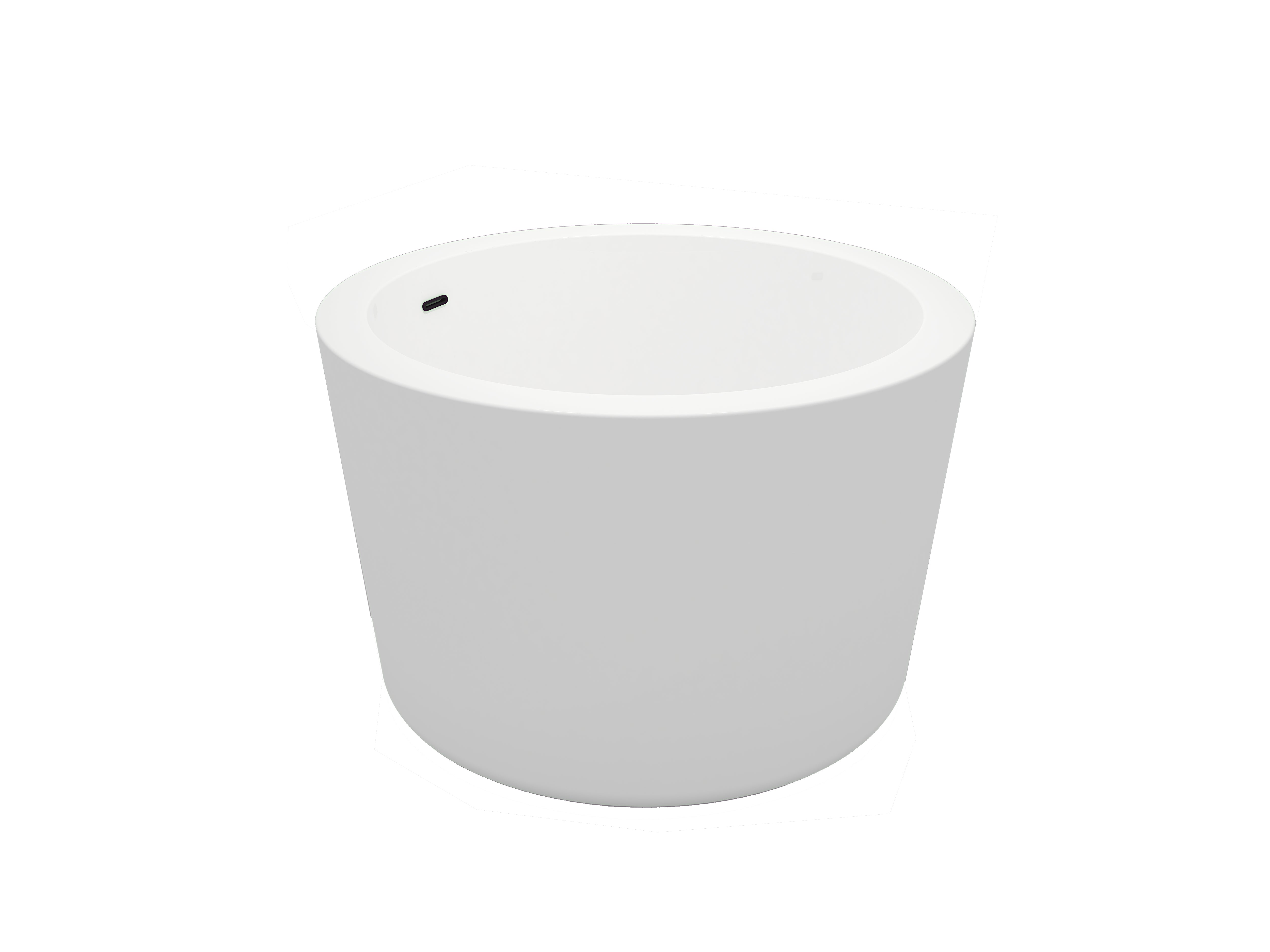 Freestanding Soaking Bathtub, Contemporary 41" Round Acrylic tub