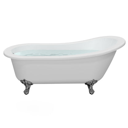 Freestanding Soaking Tub, Acrylic, UPC Certified, Drain & Overflow Assembly Included