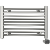 HEATGENE Electric Radiator Towel Warmer with Programmable Smart Timer and Temperature Control, Brushed/ Chrome/ Matte Black HG-R0246