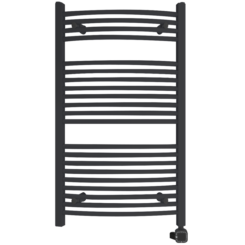 Black horizontal towel discount radiator