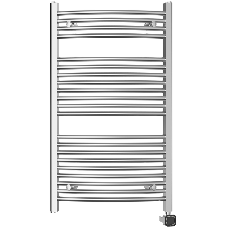 HEATGENE Large Electric Radiator Towel Warmer with Programmable Smart Timer and Temperature Control, Brushed/ Chrome/ Matte Black/ Gloss White HG-R02106