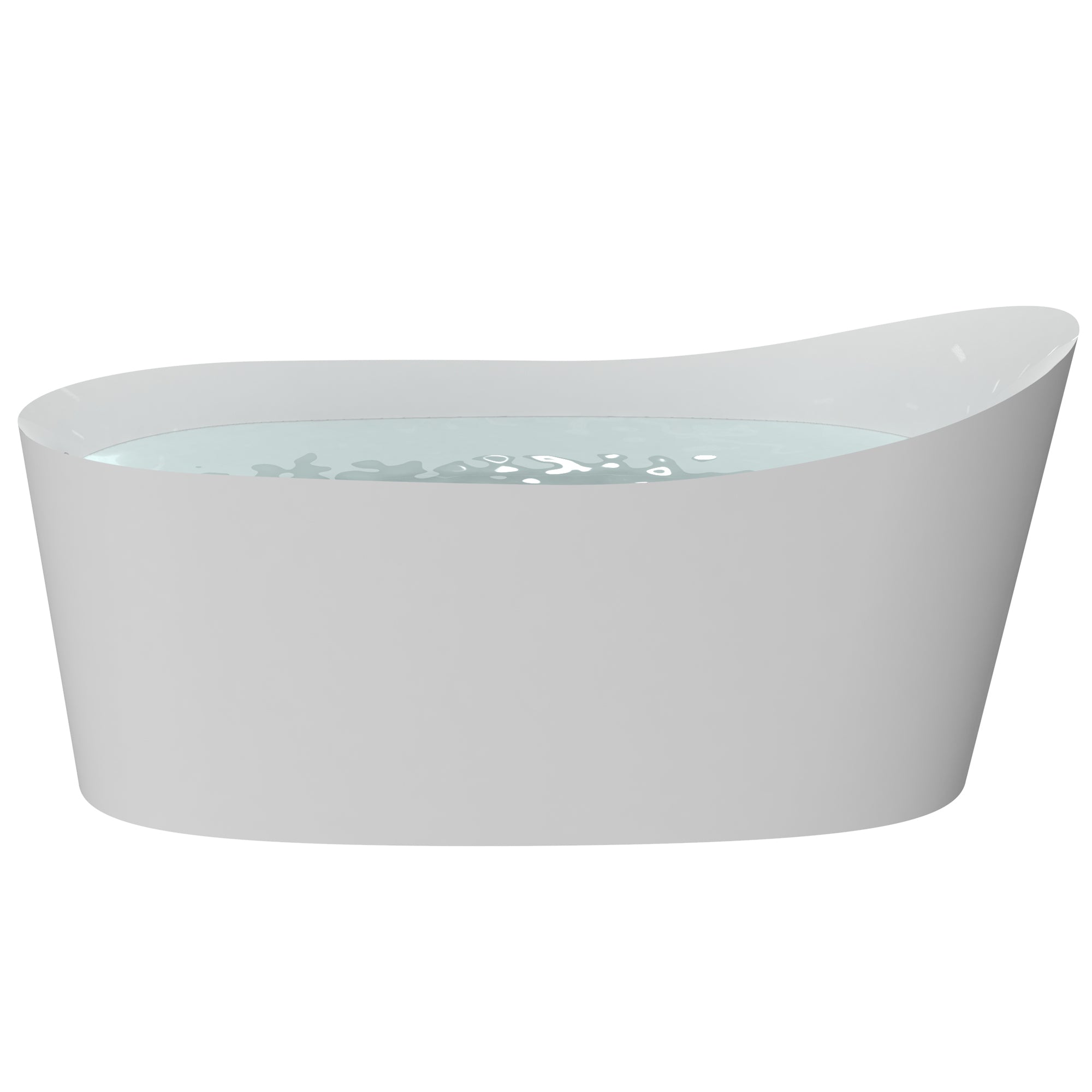 Freestanding Soaking Tub, 62" Acrylic, UPC Certified, Drain & Overflow Assembly Included