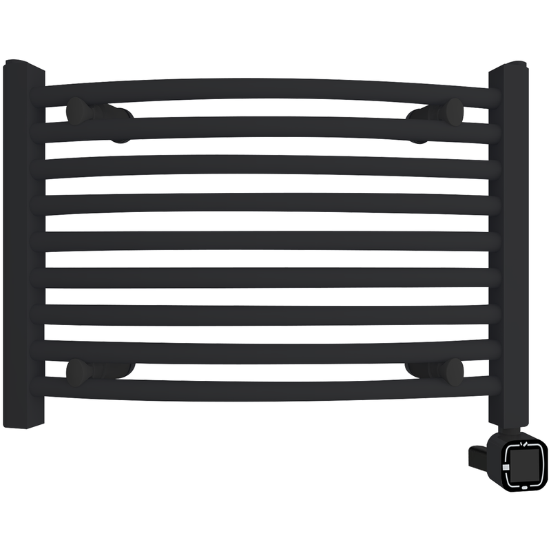 HEATGENE Electric Radiator Towel Warmer with Programmable Smart Timer and Temperature Control, Brushed/ Chrome/ Matte Black HG-R0246