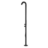 HEATGENE Black Stainless Steel Freestanding Outdoor Shower with  for Outside/Swimming Pools HG9001MB