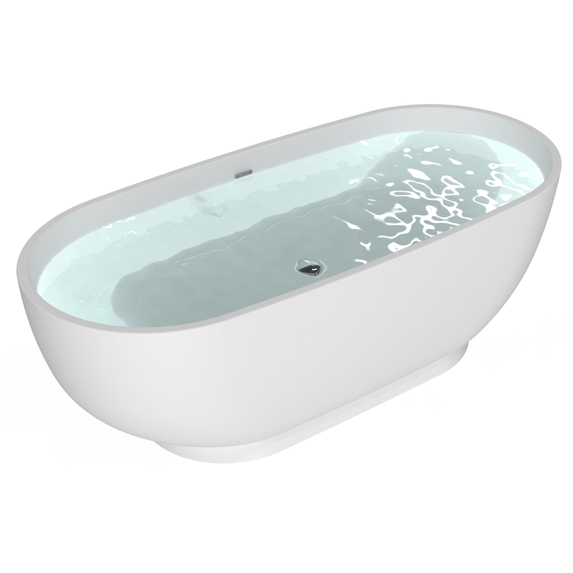 Freestanding Soaking Bathtub, 70" Acrylic, UPC Certified, Drain & Overflow Assembly Included