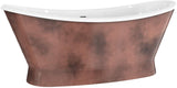 HEATGENE 66" Acrylic Copper Skirt Freestanding Bathtub UPC Certified - Bronze Finish HG509