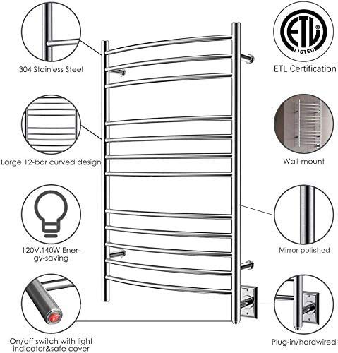 Open Box Heatgene 12 Bar Hardwired/Plug-in Towel Warmer