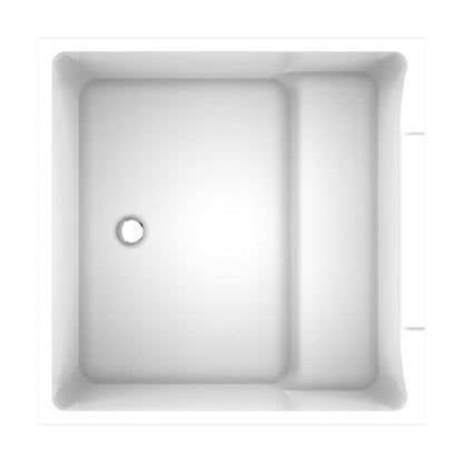 Freestanding Bathtub, 39" Square Acrylic, Contemporary Soaking Tub,UPC Certified Drain & Overflow Included