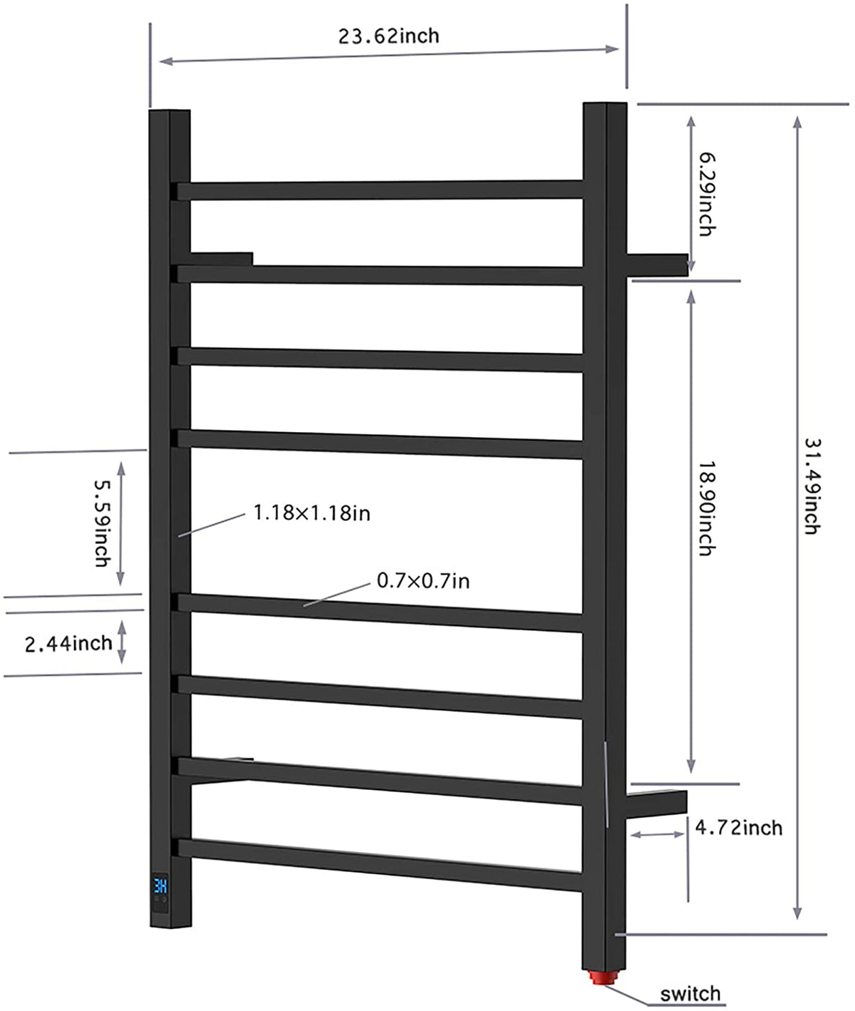 HEATGENE Hot Towel Warmer for Bath Hardwired factory (N1)