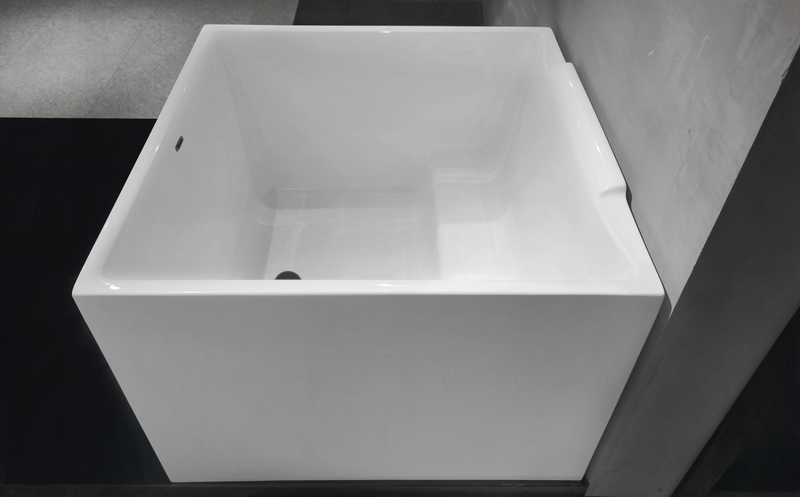39" Square Acrylic Freestanding Contemporary Soaking Tub UPC Certified Drain & Overflow Included - HG640