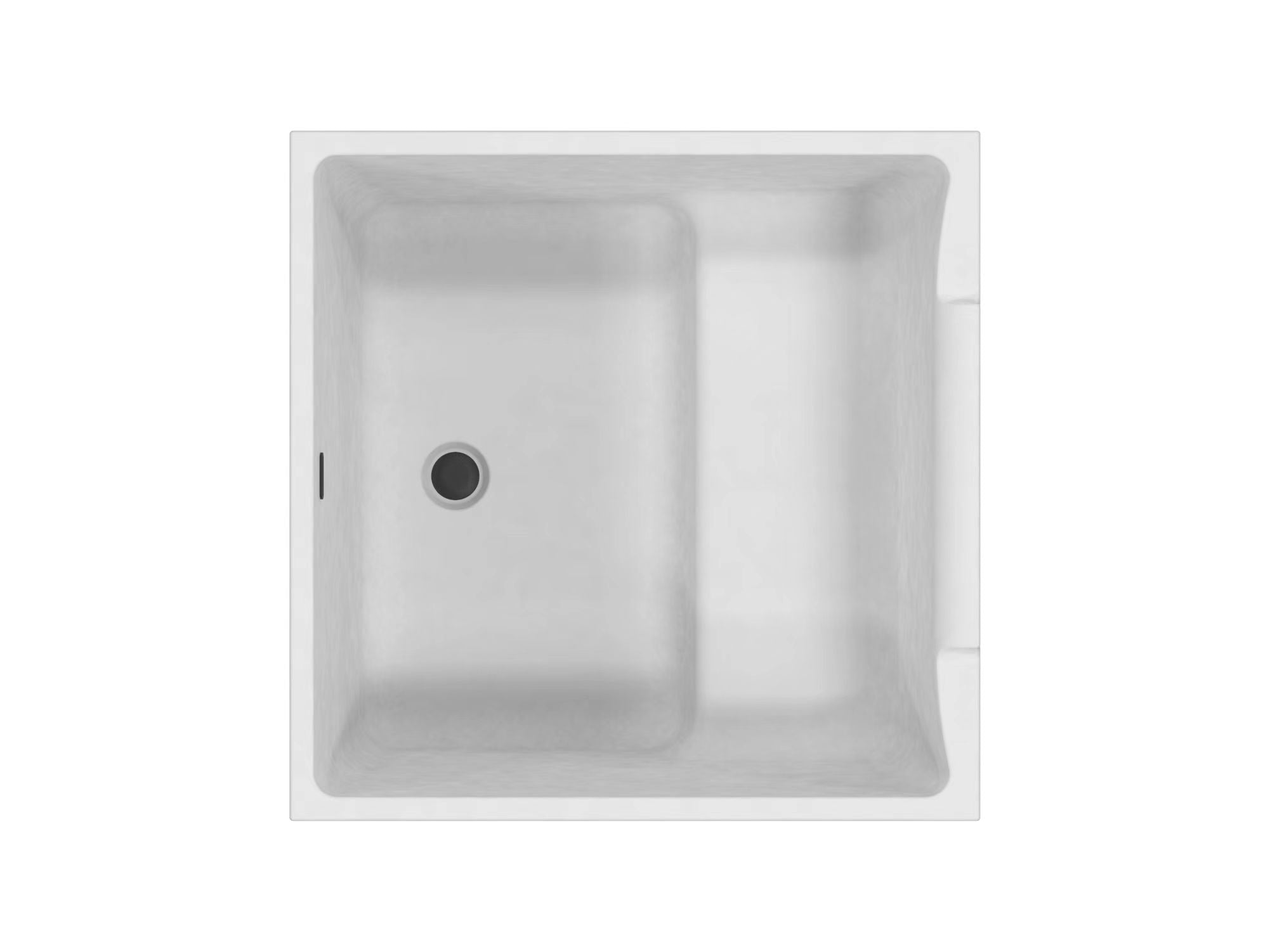 Freestanding Bathtub, 39" Square Acrylic, Contemporary Soaking Tub,UPC Certified Drain & Overflow Included