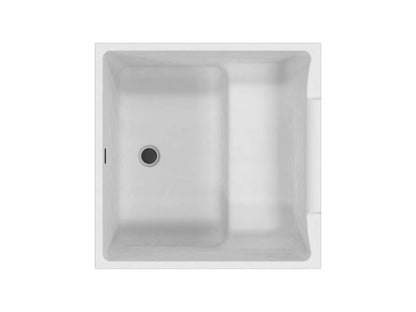 Freestanding Bathtub, 39" Square Acrylic, Contemporary Soaking Tub,UPC Certified Drain & Overflow Included