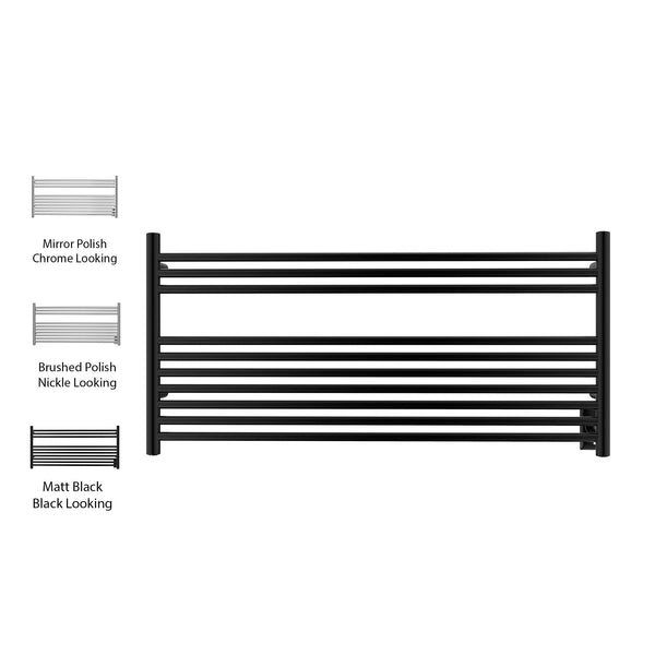 10 Straight Bar Wall-Mounted Plug-in / Hard-wiring Towel Warmer - HG-64154