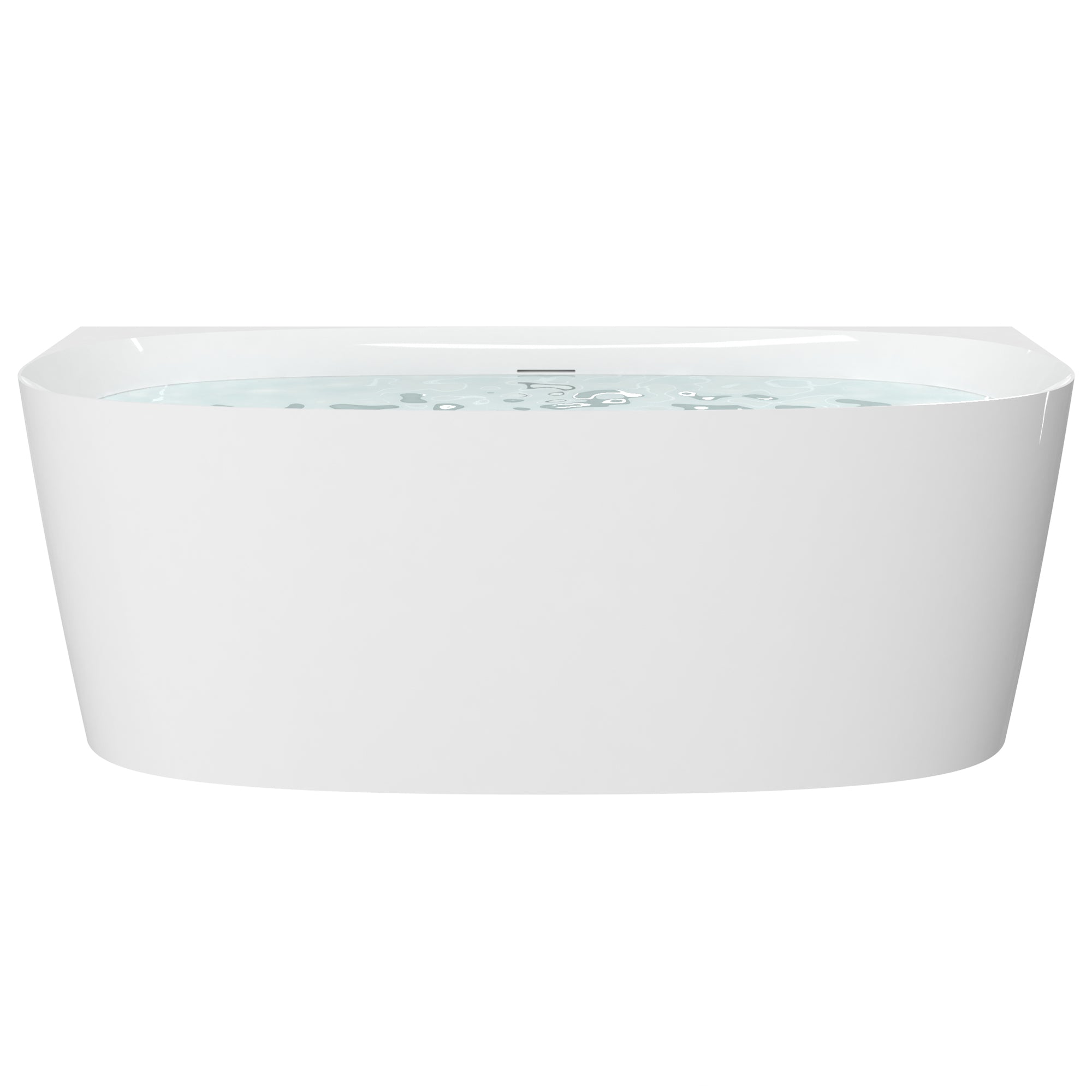 Freestanding Soaking Tub, 63" Acrylic, UPC Certified, Drain & Overflow Assembly Included