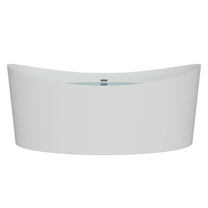 Freestanding Soaking Tub, 68.5" Acrylic, UPC Certified, Drain & Overflow Assembly Included