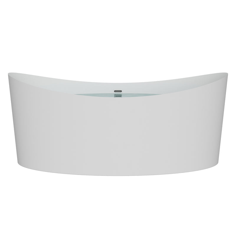 HEATGENE 68.5 Inches Acrylic Freestanding Soaking Tub, UPC Certified, Drain & Overflow Assembly Included HG699